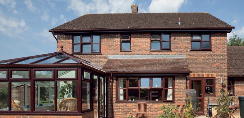 Rosewood windows and conservatory