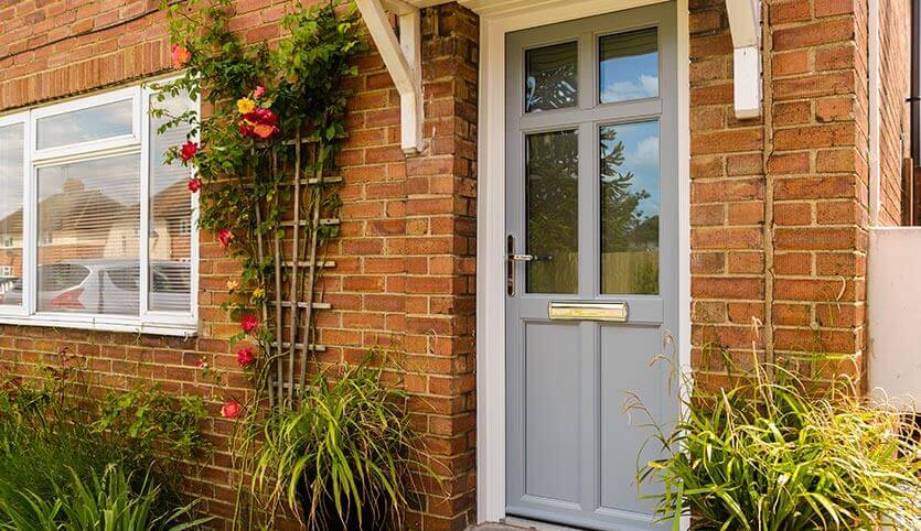 Grey uPVC front entrance door