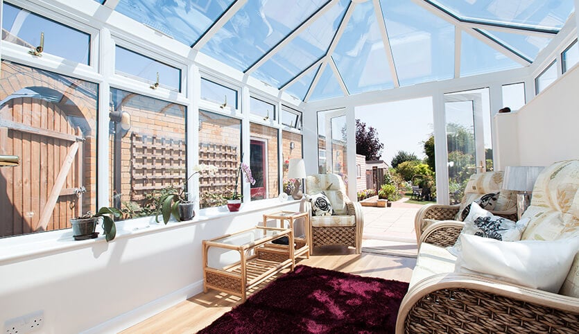 Edwardian conservatory interior view