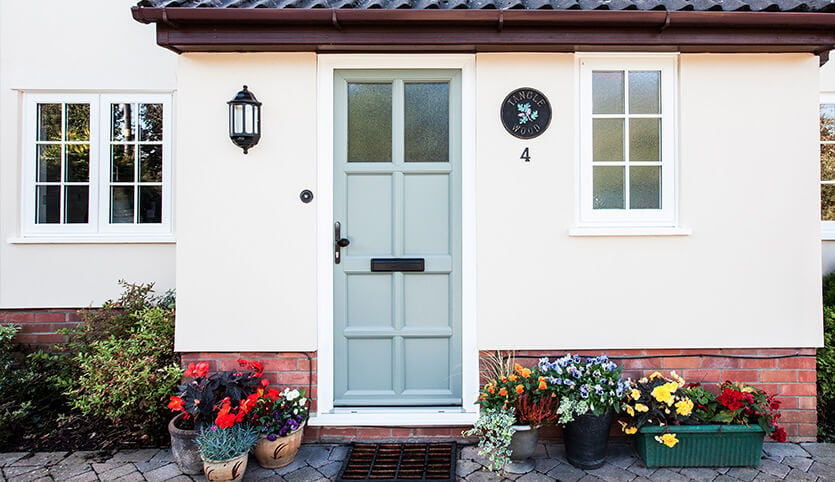 Grey uPVC front door