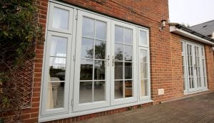 Grey uPVC french doors