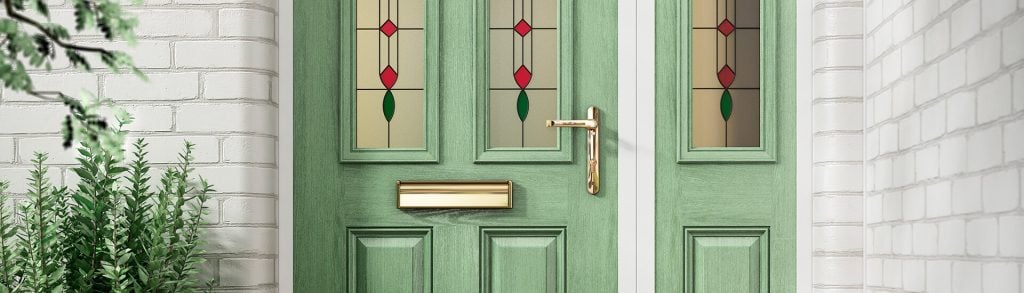 Chartwell green composite door close up