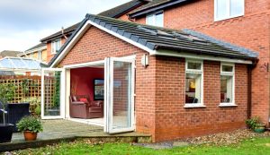 Single storey extension installation