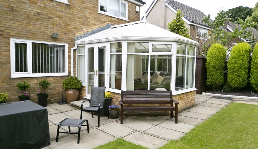 White uPVC Victorian conservatory