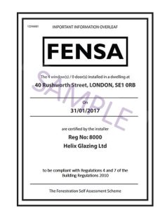 Fensa certificate
