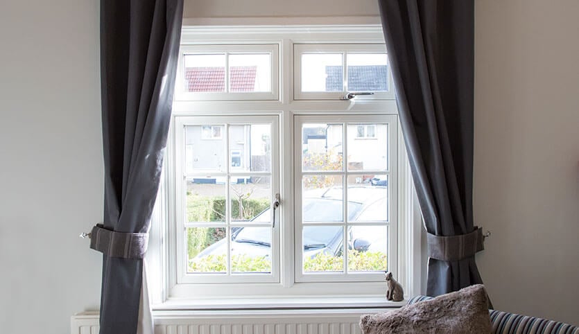 Interior view of. uPVC flush sash window