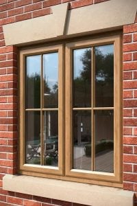 Irish oak upvc window in casement style