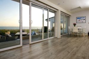 White upvc sliding patio doors