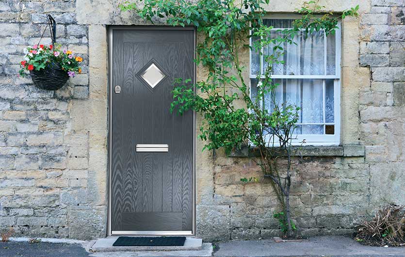 Slate grey composite door.