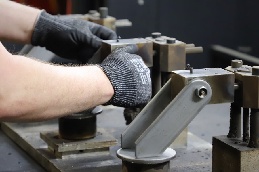 Machinery used for making doors.