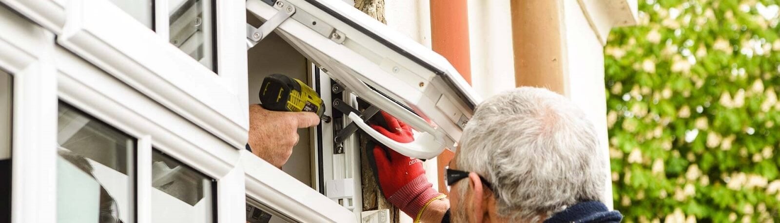 White uPVC windows repair and installation