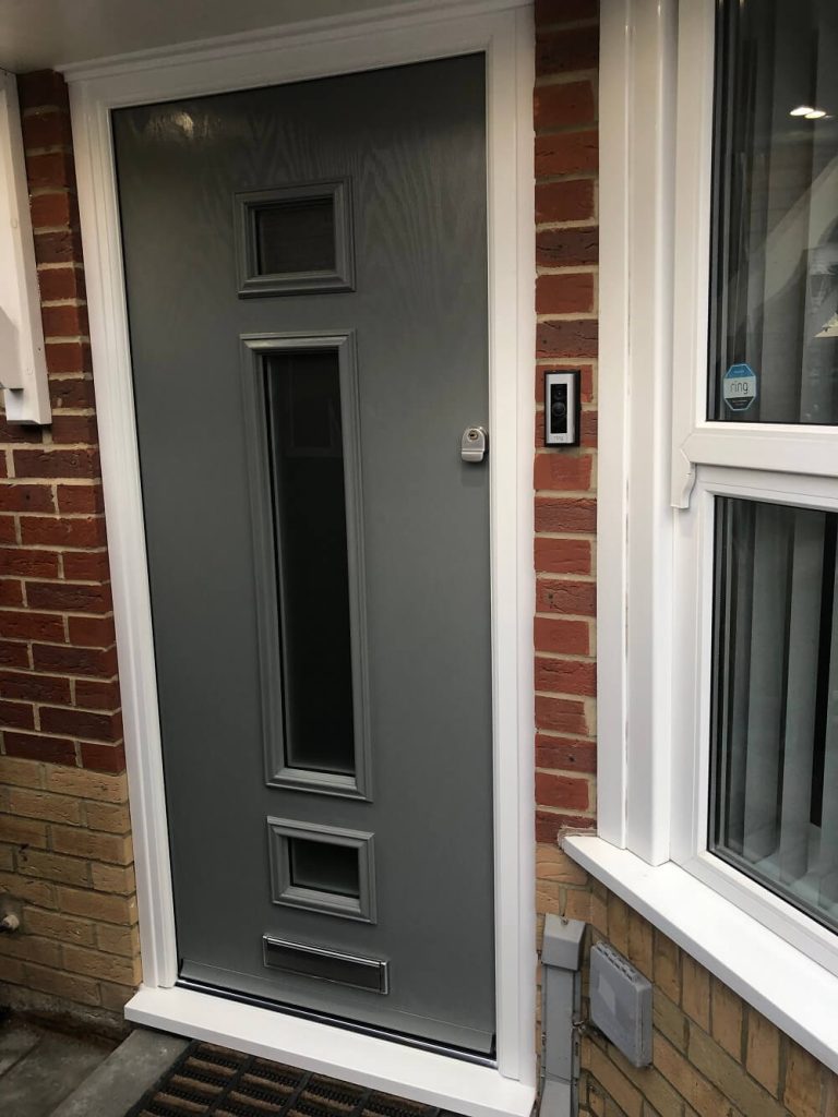 grey composite front door