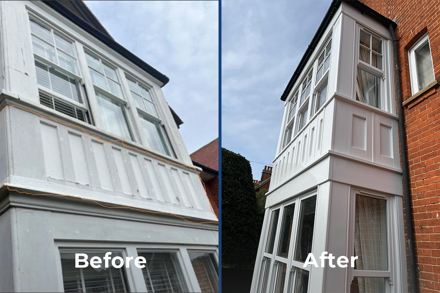 before and after vertical sliders