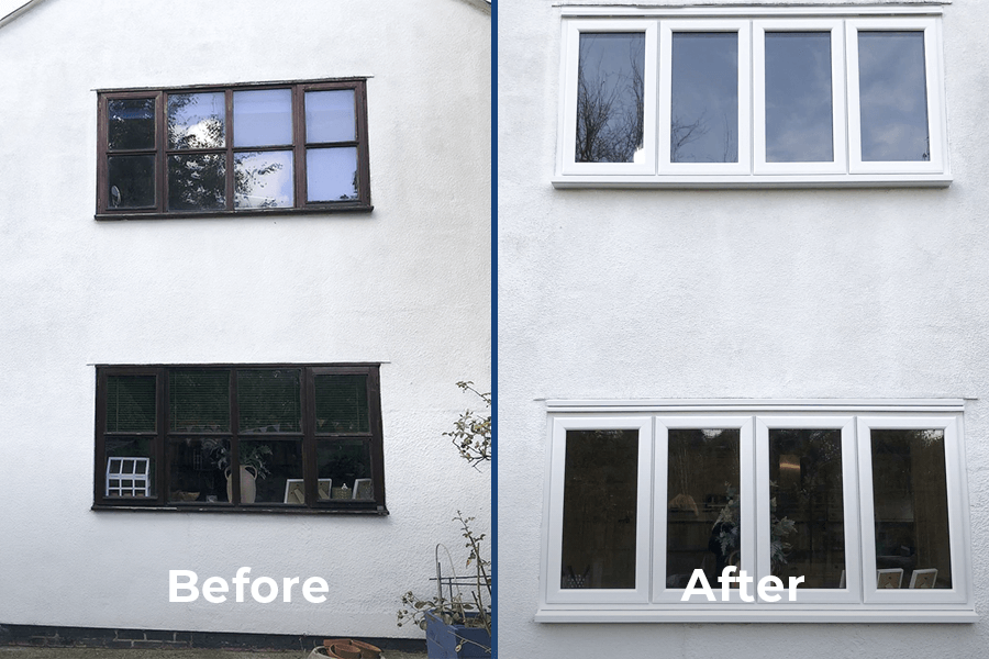 before and after casement windows